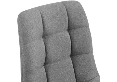 Conjunto de 2 sillas de comedor Tilde, tela gris