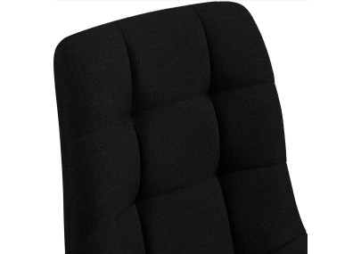 Ensemble de 2 chaises de salle à manger Tilde, tissu, noir