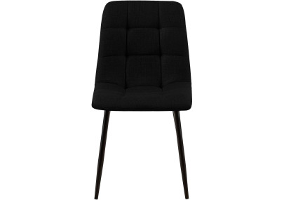 Conjunto de 2 cadeiras de sala de jantar Tilde, tecido, preto