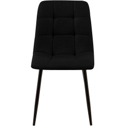 Ensemble de 2 chaises de salle à manger Tilde, tissu, noir