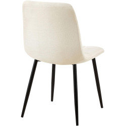 Ensemble de 2 chaises de salle à manger Tilde, tissu crème