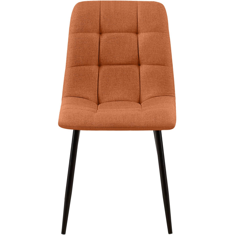 Insieme di 2 sedie da pranzo Tilde, tessuto, arancione