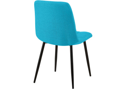 Ensemble de 2 chaises de salle à manger Tilde, tissu turquoise