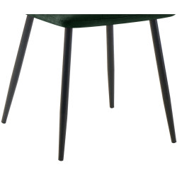 Ensemble de 2 chaises de salle à manger Tilde en velours vert