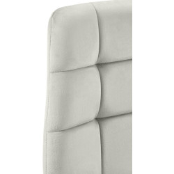 Conjunto de 2 sillas de comedor Tilde de terciopelo gris