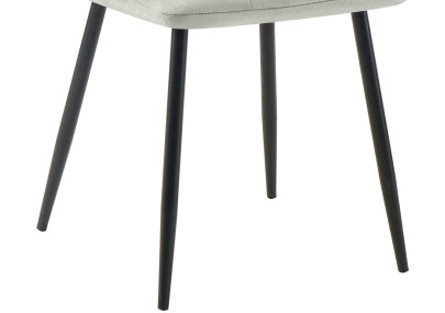 Ensemble de 2 chaises de salle à manger Tilde en velours gris