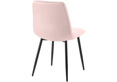 Ensemble de 2 chaises de salle à manger Tilde en velours rose