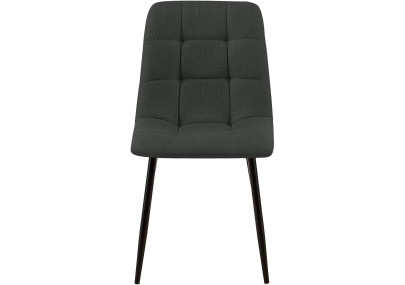 Conjunto de 4 sillas de comedor Tilde, tela gris oscuro