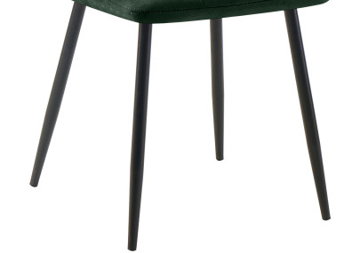 Insieme di 4 sedie da pranzo Tilde in velluto verde