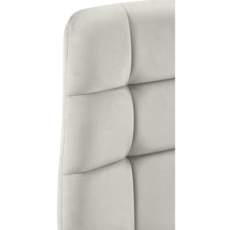 Conjunto de 4 sillas de comedor Tilde de terciopelo gris