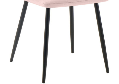 Ensemble de 4 chaises de salle à manger Tilde en velours rose
