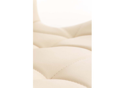 Conjunto de 4 sillas de comedor Elda, polipiel, crema