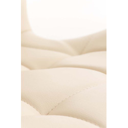 Conjunto de 4 sillas de comedor Elda, polipiel, crema