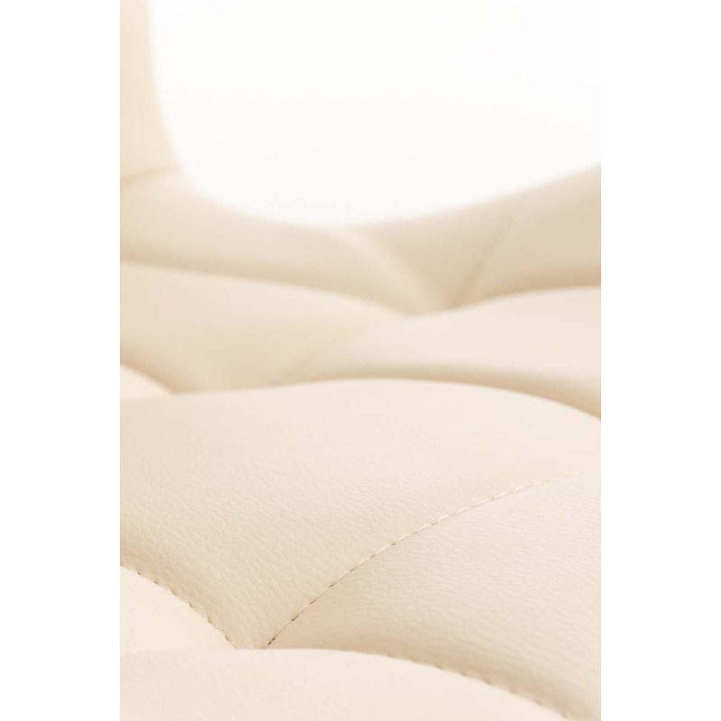 Conjunto de 4 sillas de comedor Elda, polipiel, crema