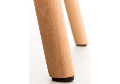 Conjunto de 4 sillas de comedor Elda, polipiel, crema