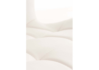 Ensemble de 4 chaises de salle à manger Elda, similicuir, blanches