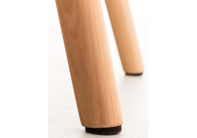 Insieme di 4 sedie da pranzo Elda, ecopelle, bianche