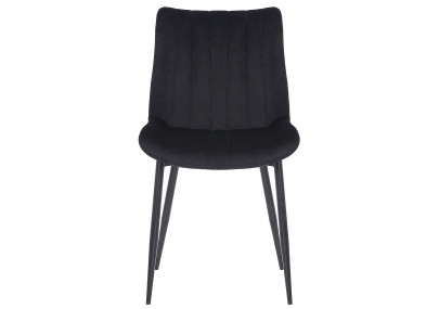 Silla Rahden de terciopelo negro