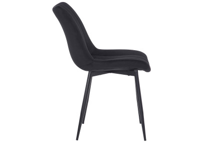 Chaise Rahden en velours noir