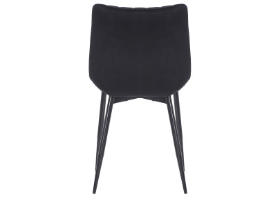 Silla Rahden de terciopelo negro