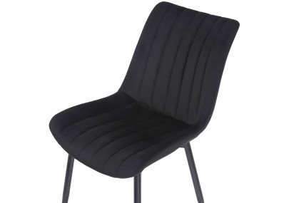 Chaise Rahden en velours noir