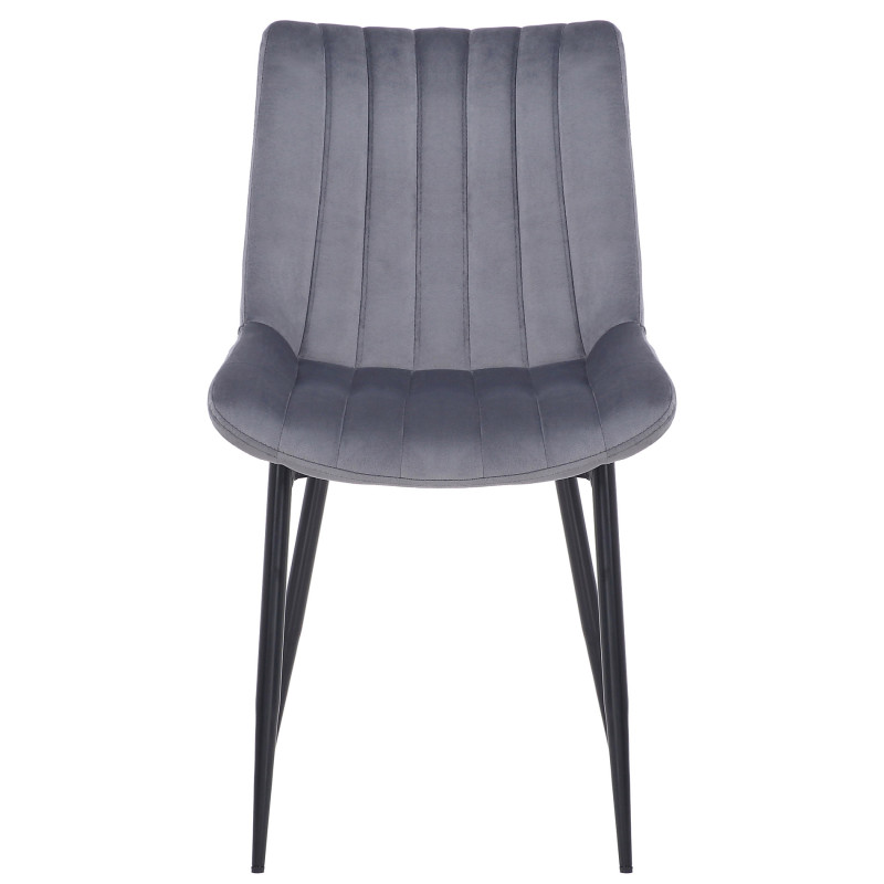 Fauteuil Rahden en velours gris