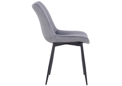 Fauteuil Rahden en velours gris