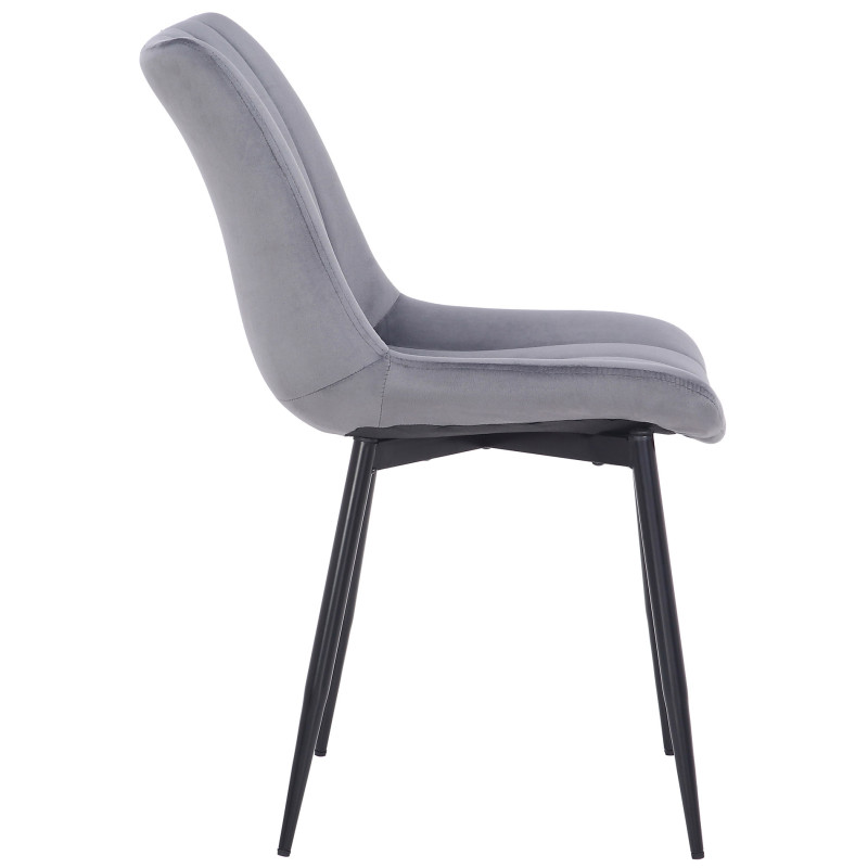Fauteuil Rahden en velours gris