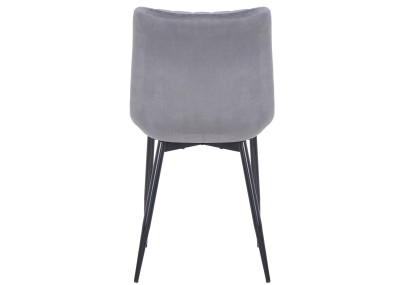 Fauteuil Rahden en velours gris