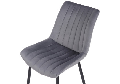 Fauteuil Rahden en velours gris