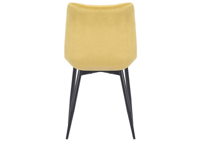 Chaise Rahden en velours jaune
