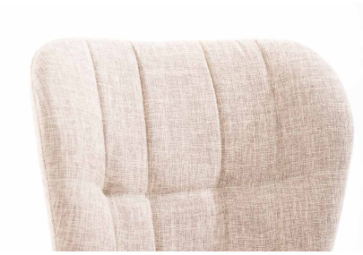 Ensemble de 4 chaises Elda, tissu crème naturel