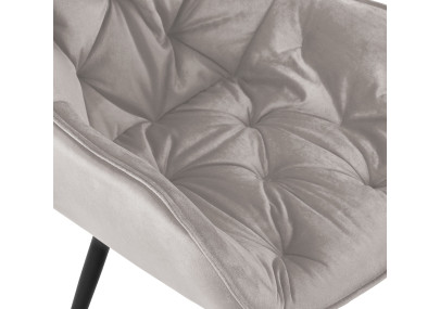 Ensemble de 4 chaises Tanna en velours gris