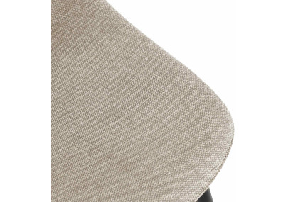 Conjunto de 4 sillas de comedor Napier, tela color crema