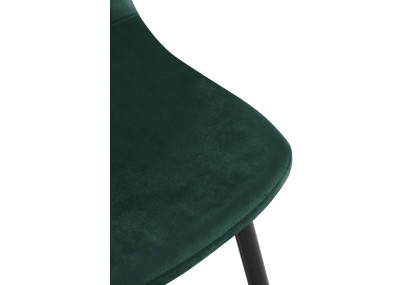 Ensemble de 4 chaises de salle à manger Napier en velours vert