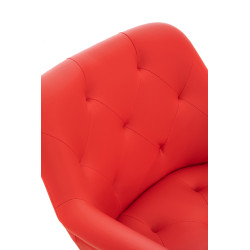 Sedia da pranzo Langford, ecopelle, rossa