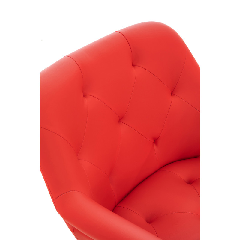 Sedia da pranzo Langford, ecopelle, rossa