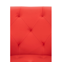 Sedia da pranzo Langford, ecopelle, rossa