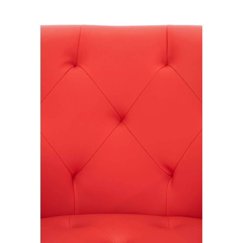 Sedia da pranzo Langford, ecopelle, rossa