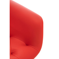 Sedia da pranzo Langford, ecopelle, rossa