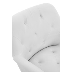 Silla de comedor Langford, piel sintética, blanca