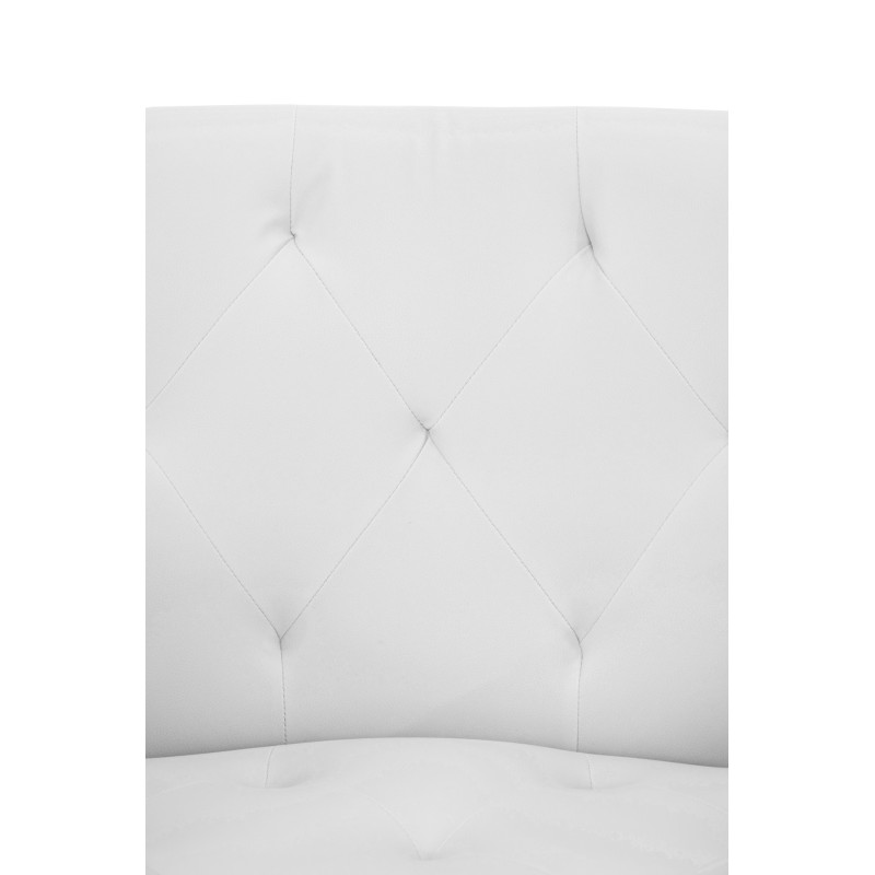 Silla de comedor Langford, piel sintética, blanca