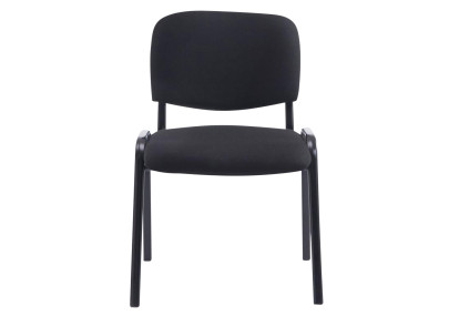 Ensemble de 4 chaises Ken XL, tissu noir