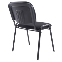 Ensemble de 4 chaises Ken XL, tissu noir