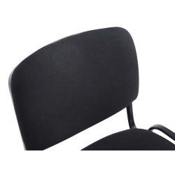 Conjunto de 4 sillas Ken XL, tela negra