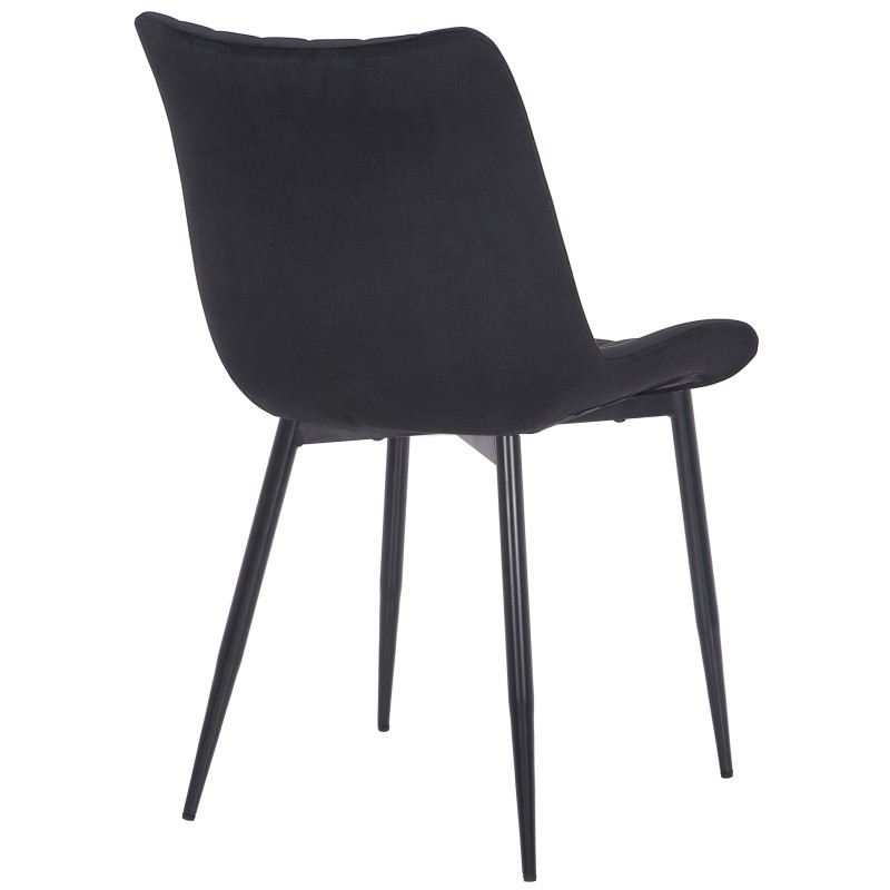Ensemble de 2 chaises Rahden en velours noir