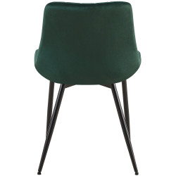 Ensemble de 2 chaises Rahden en velours vert
