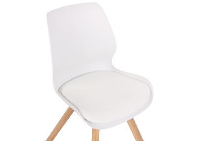 Chaise Luna, en plastique, blanche
