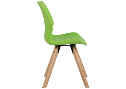 Chaise Luna, plastique vert
