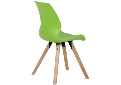 Chaise Luna, plastique vert